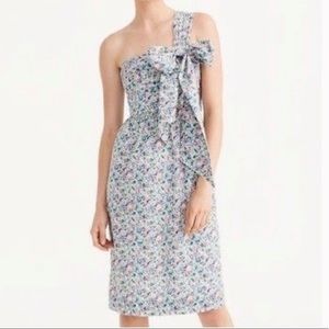 J.Crew One Shoulder Liberty Print Dress NWT